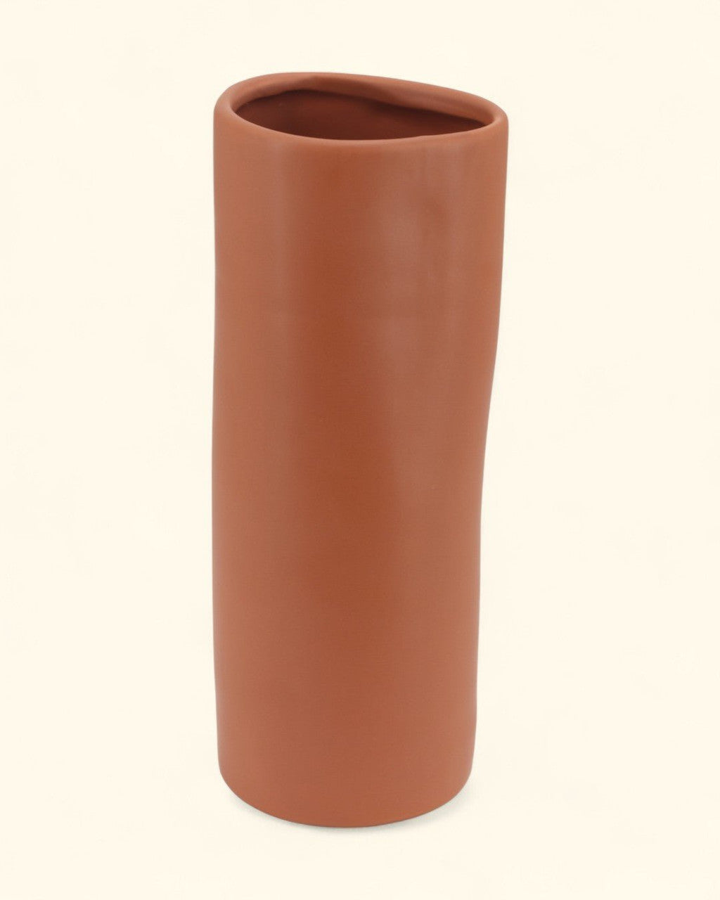 Terracotta Zen Vase – Organic Tall Clay Vessel