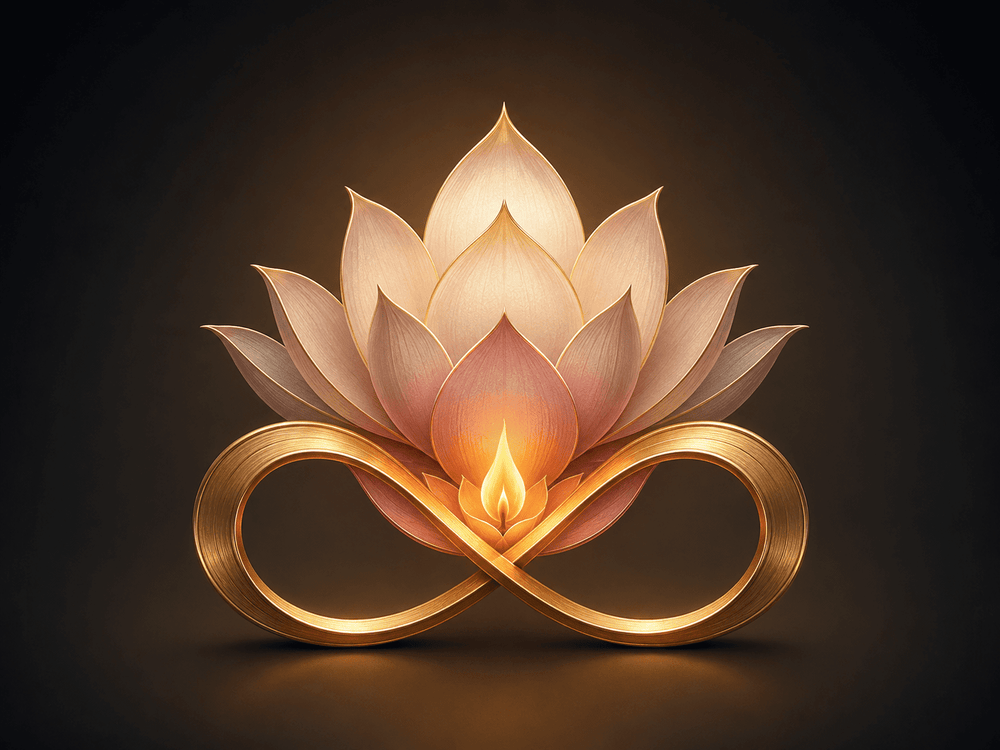 Lotus, Flame, and Infinity: Symbols of Growth and Inner Light - Buddha Groove