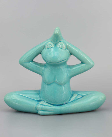 Ceramic Yoga Frog Figurines, Sold Individually Or Set