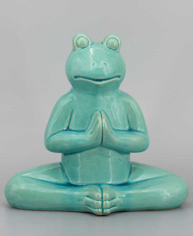 Ceramic Yoga Frog Figurines, Sold Individually Or Set