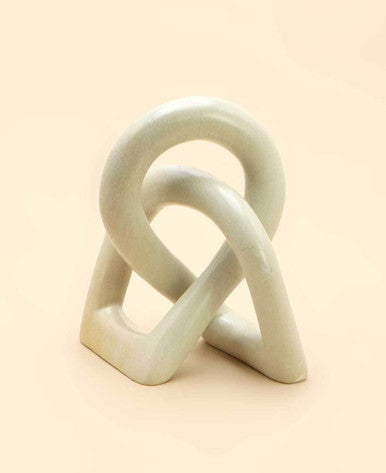 Small Kisii Eternity Knot Soapstone Statue, Kenya