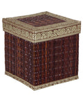 Fair Trade Seagrass Decorative Indian Border Storage Box