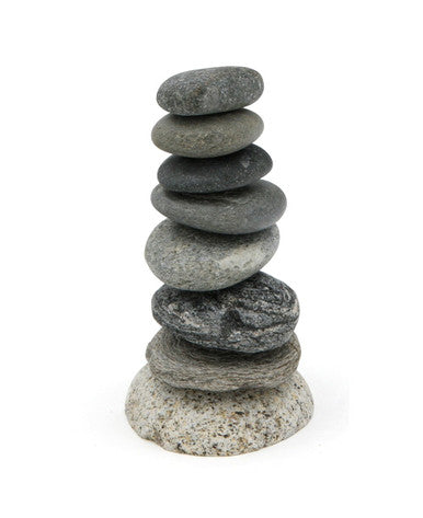 Stacked Stone Garden Cairns – Natural Beach Rock Sculptures, Made in USA
