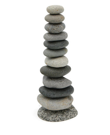 Stacked Stone Garden Cairns – Natural Beach Rock Sculptures, Made in USA