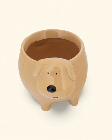 Whimsical Ceramic Animal Planters – Snail, Duck, Elephant, Dog, Sheep, or Owl (Assorted Sizes)
