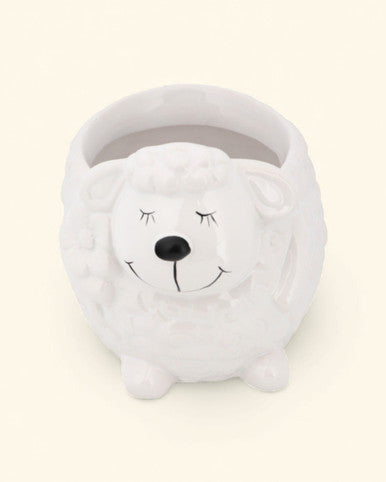 Whimsical Ceramic Animal Planters – Snail, Duck, Elephant, Dog, Sheep, or Owl (Assorted Sizes)