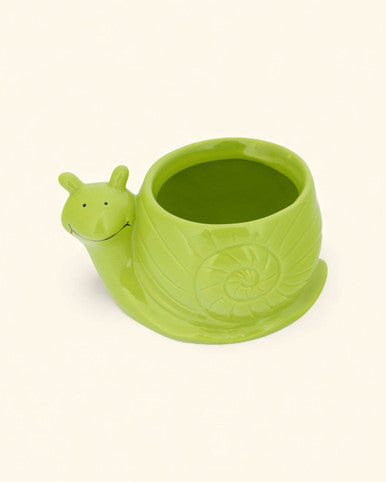 Whimsical Ceramic Animal Planters – Snail, Duck, Elephant, Dog, Sheep, or Owl (Assorted Sizes)