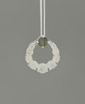 Moonstone and Labradorite Energy Circle Necklace