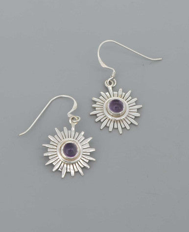 Sterling Silver and Gemstone Chakra Earrings
