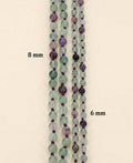 Fluorite Gemstone Meditation Mala, Knotted 108 Beads