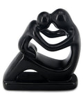 Abstract Mother and Baby Soapstone Statue, Crafted in Kenya