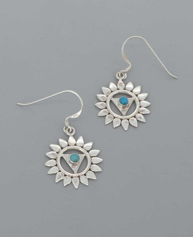 Sterling Silver and Gemstone Chakra Earrings