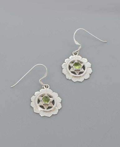 Sterling Silver and Gemstone Chakra Earrings