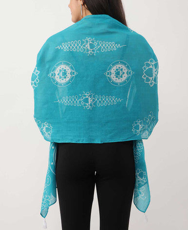 Artistic And Meaningful Unalome Lotus Scarf