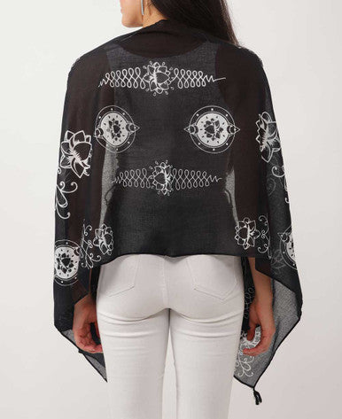 Artistic And Meaningful Unalome Lotus Scarf