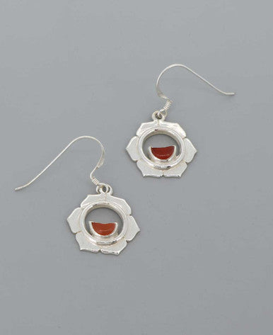 Sterling Silver and Gemstone Chakra Earrings
