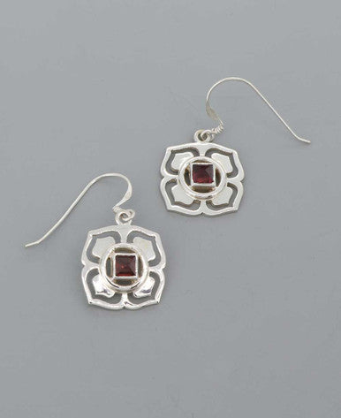 Sterling Silver and Gemstone Chakra Earrings