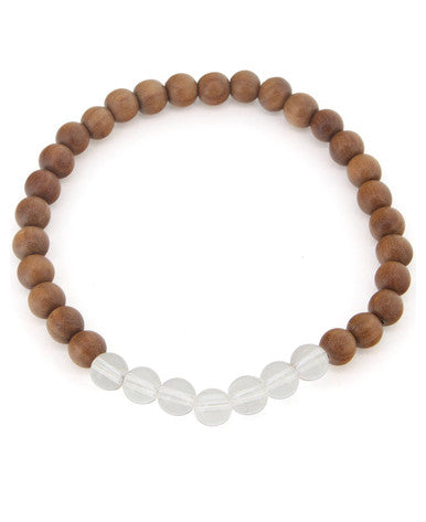 Gemstone and Sandalwood Mala Beaded Bracelet