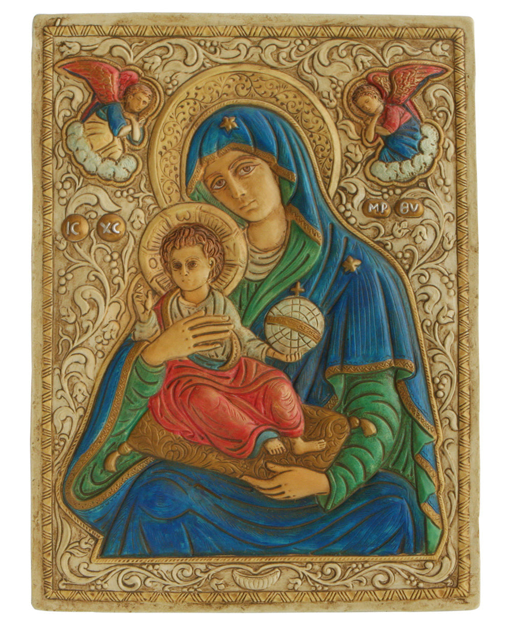 Virgin Mary and Child Wall Plaque, 10.5 Inches