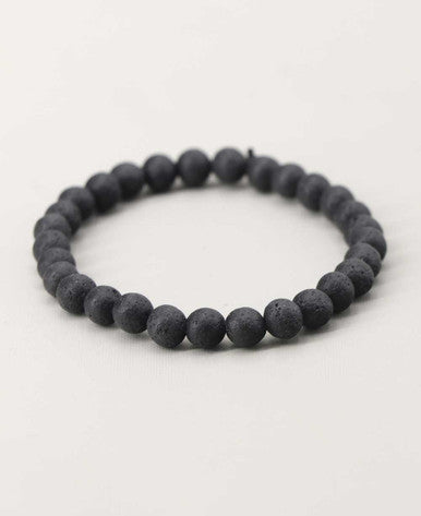 Stretch Lava Beads Adjustable Bracelet