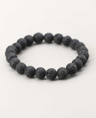 Stretch Lava Beads Adjustable Bracelet