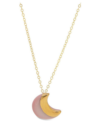 Trust Your Journey Lunar Dainty Porcelain Necklace