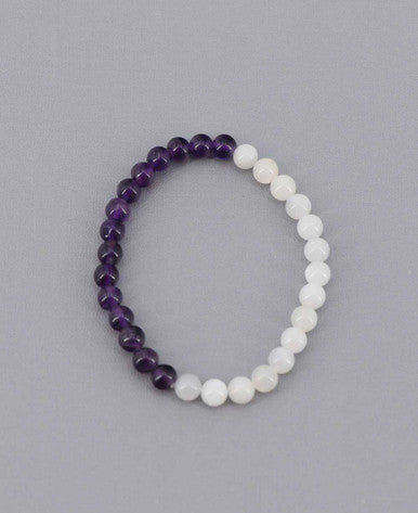 Duotone Gemstones Intention Stretch Bracelets