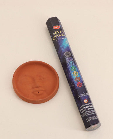 Concrete Boho Incense Burner with Chakra Incense Pack