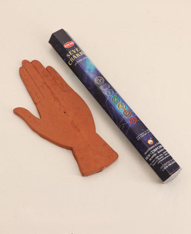 Concrete Boho Incense Burner with Chakra Incense Pack