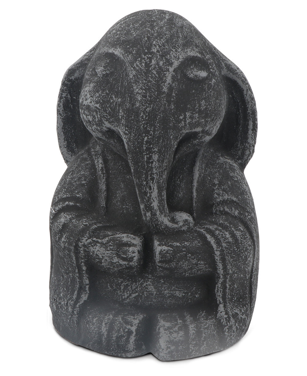 Meditating Zen Elephant Garden Statue