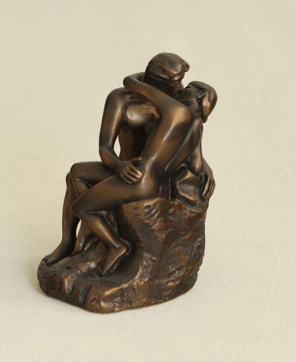 The Kiss by Rodin, Bronze Color Statue, 4.5 Inches, Rodin Museum, Paris