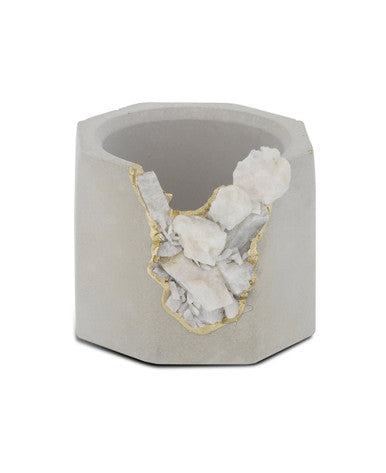 Small Gemstone and Concrete Air Plant or Tea-light Candle Holder