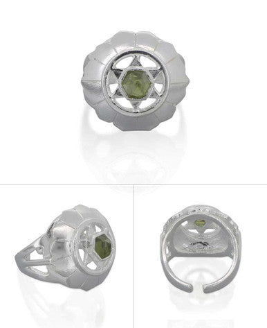 Sterling Silver and Gemstone Adjustable Chakra Rings, Sold Individually