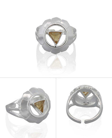 Sterling Silver and Gemstone Adjustable Chakra Rings, Sold Individually