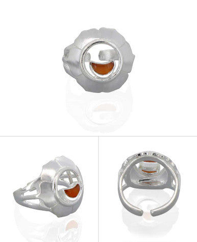 Sterling Silver and Gemstone Adjustable Chakra Rings, Sold Individually