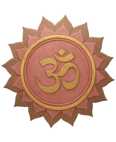 Om Lotus Artistic Wall Relief, Stone Texture