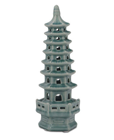 Zen-Inspired Porcelain Tall Pagoda Sculptures, Sold Individually