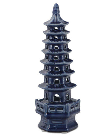 Zen-Inspired Porcelain Tall Pagoda Sculptures, Sold Individually