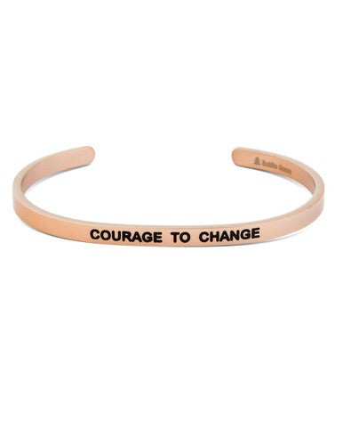 Courage to Change Inspirational Cuff Bracelet