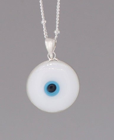 Enamel Work Small Evil Eye Charm Necklace