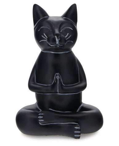 Zen Meditating Namaste Cat Statues