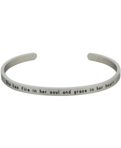 She Has Fire in Her Soul Inspirational Women's Cuff