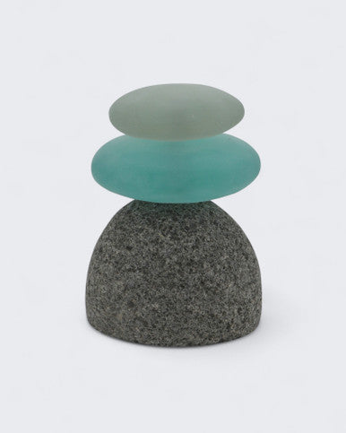 Colorful Glass Garden Zen Cairn Statue