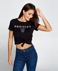 Positive Mind Knotted Crop Top