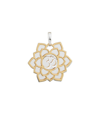Chakra Jewelry Pendants in Silver and Gold Layered Style