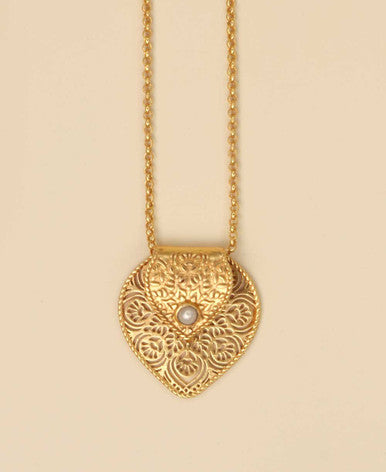Birthstone  Gemstone Gold Plated Brass Lotus Petal Mandala Necklace