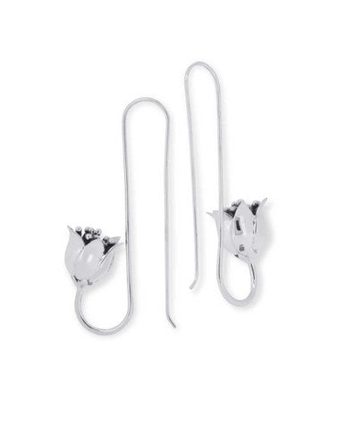 Lotus Design Threader Earrings