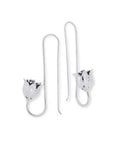 Lotus Design Threader Earrings