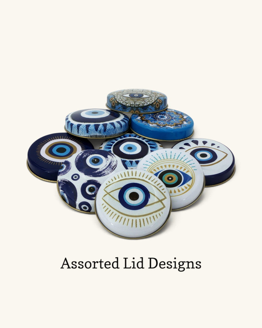 Evil Eye Metal Trinket Small Boxes, Set of 4