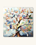 10x10 Inches Family Tree of Life Bird Wall Art
